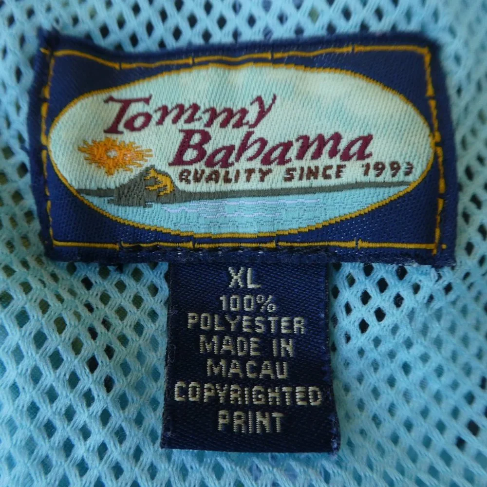 Tommy Bahama Mens Swim Trunks Shorts Copyrighted Hawaiian Print Mesh Liner XL
